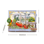 Rowood Red Boats Wall Art – 3D Wooden Puzzle Kit
