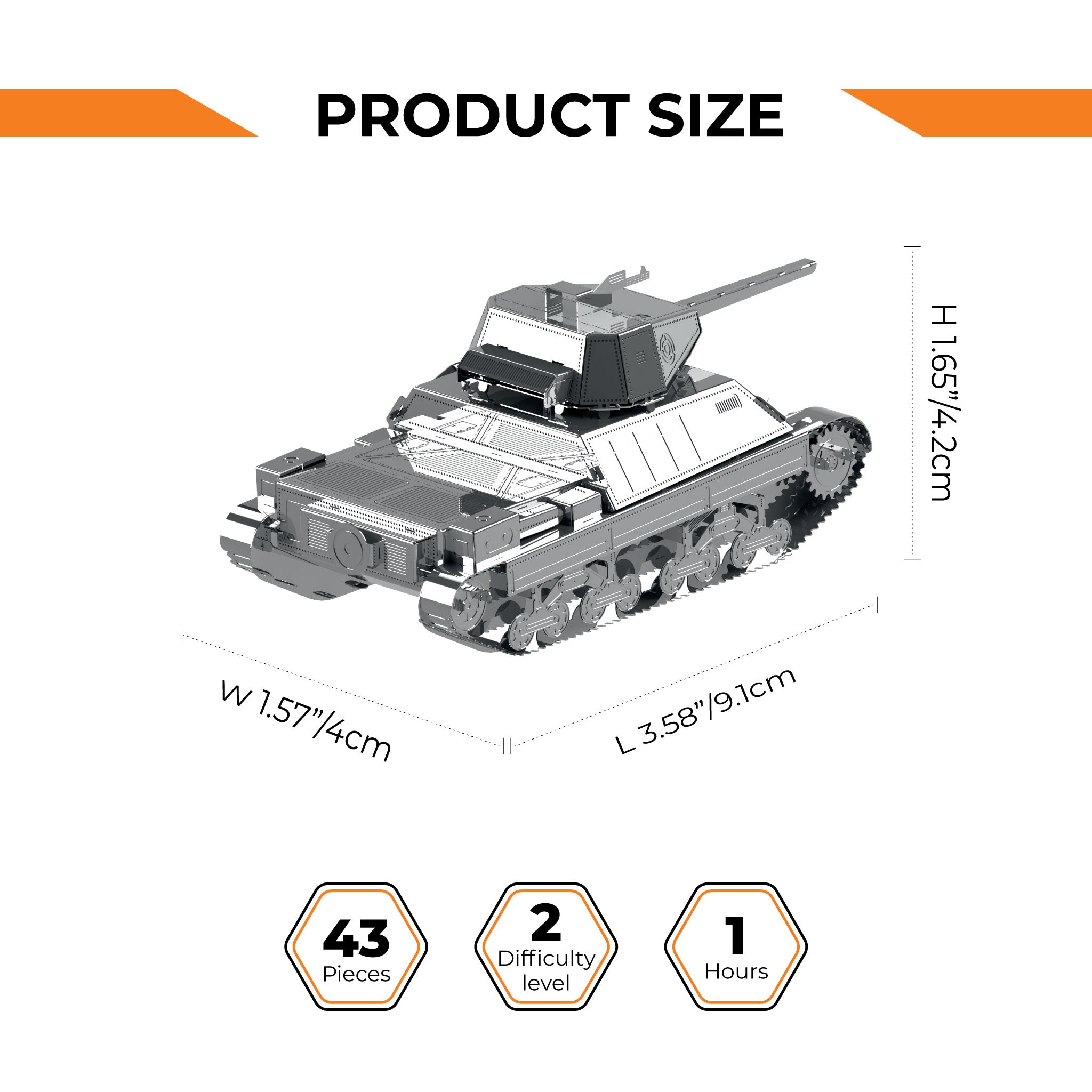 Metal Time P 26/40 Tank – DIY Metal Model Kit