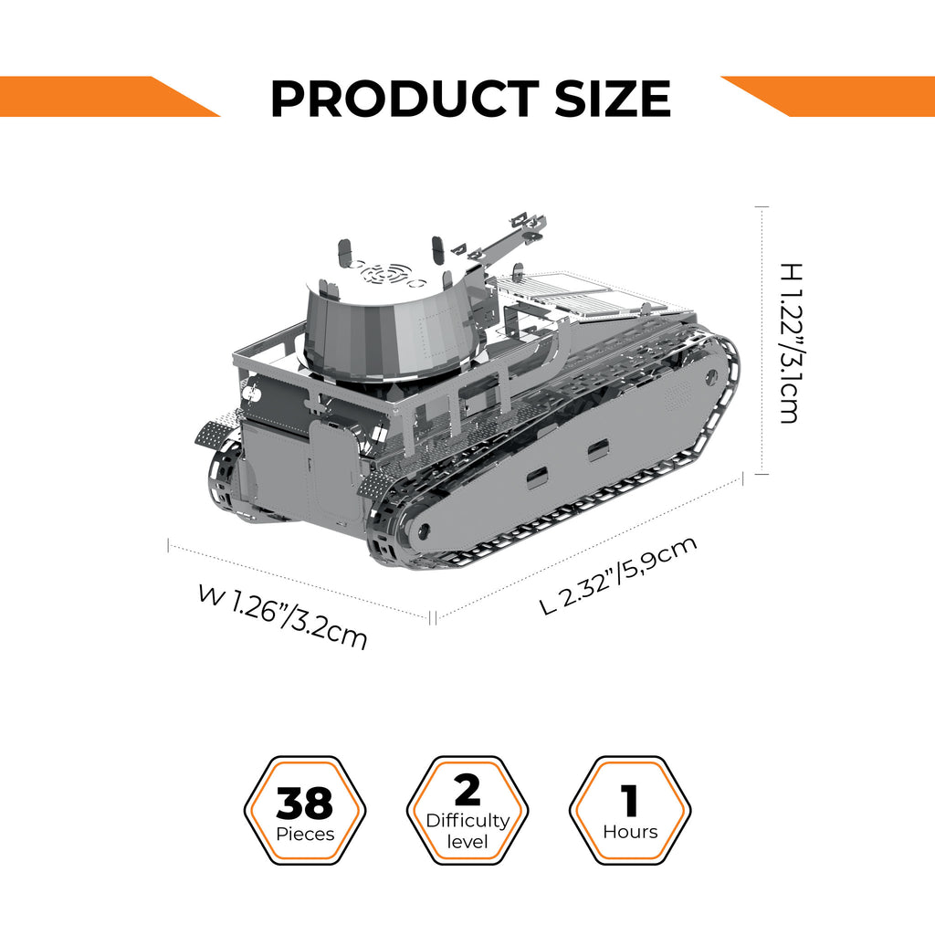Metal Time Leichttraktor Vs.Kfz.31 Tank – DIY Metal Model Kit