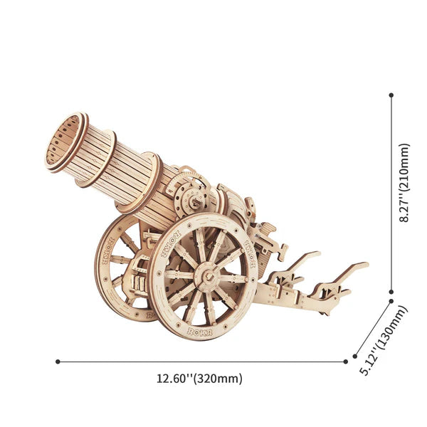 Wheeled Siege Artillery – 3D Wooden Puzzle Kit