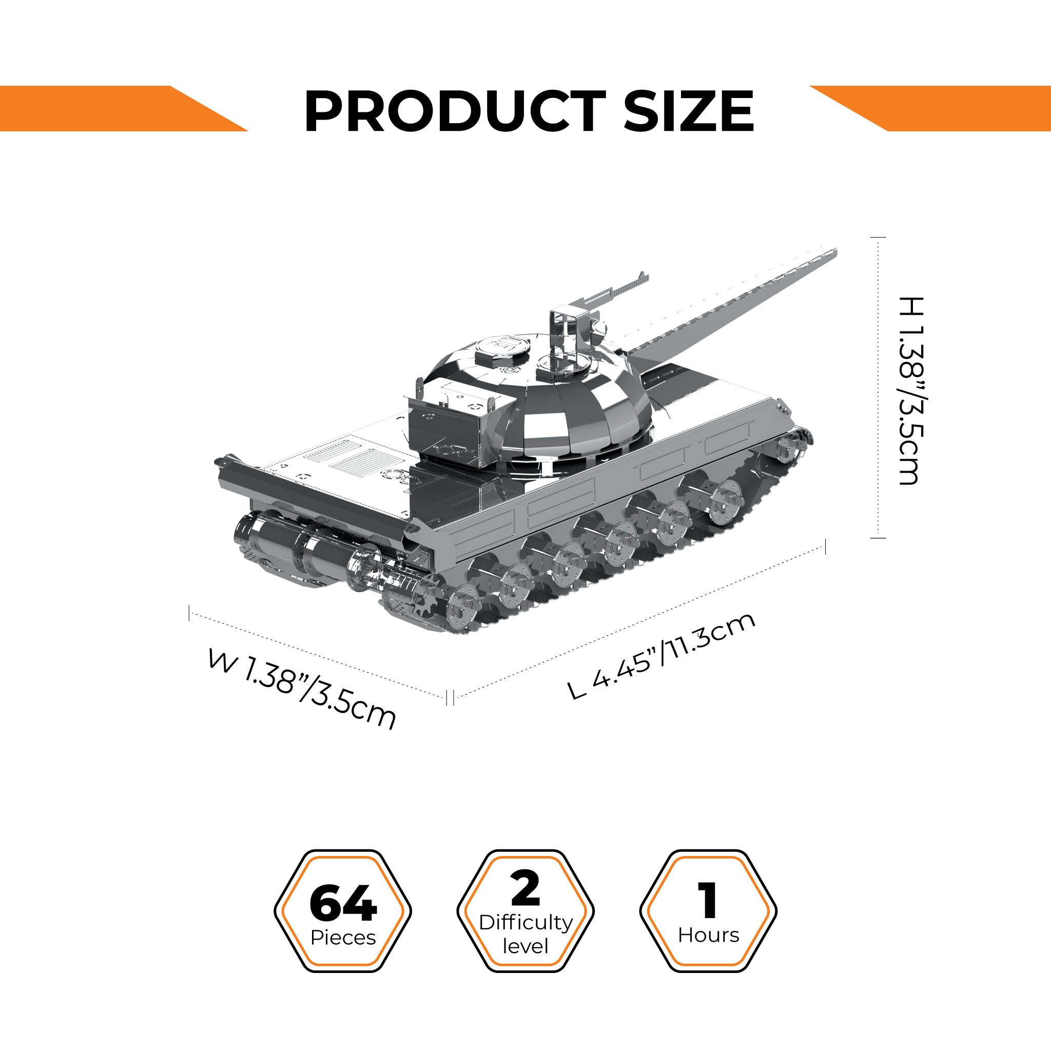 Metal Time Object 430 Tank – DIY Metal Model Kit
