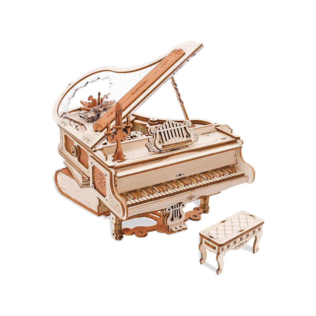 3D Wooden Magic Piano Music Box Kit