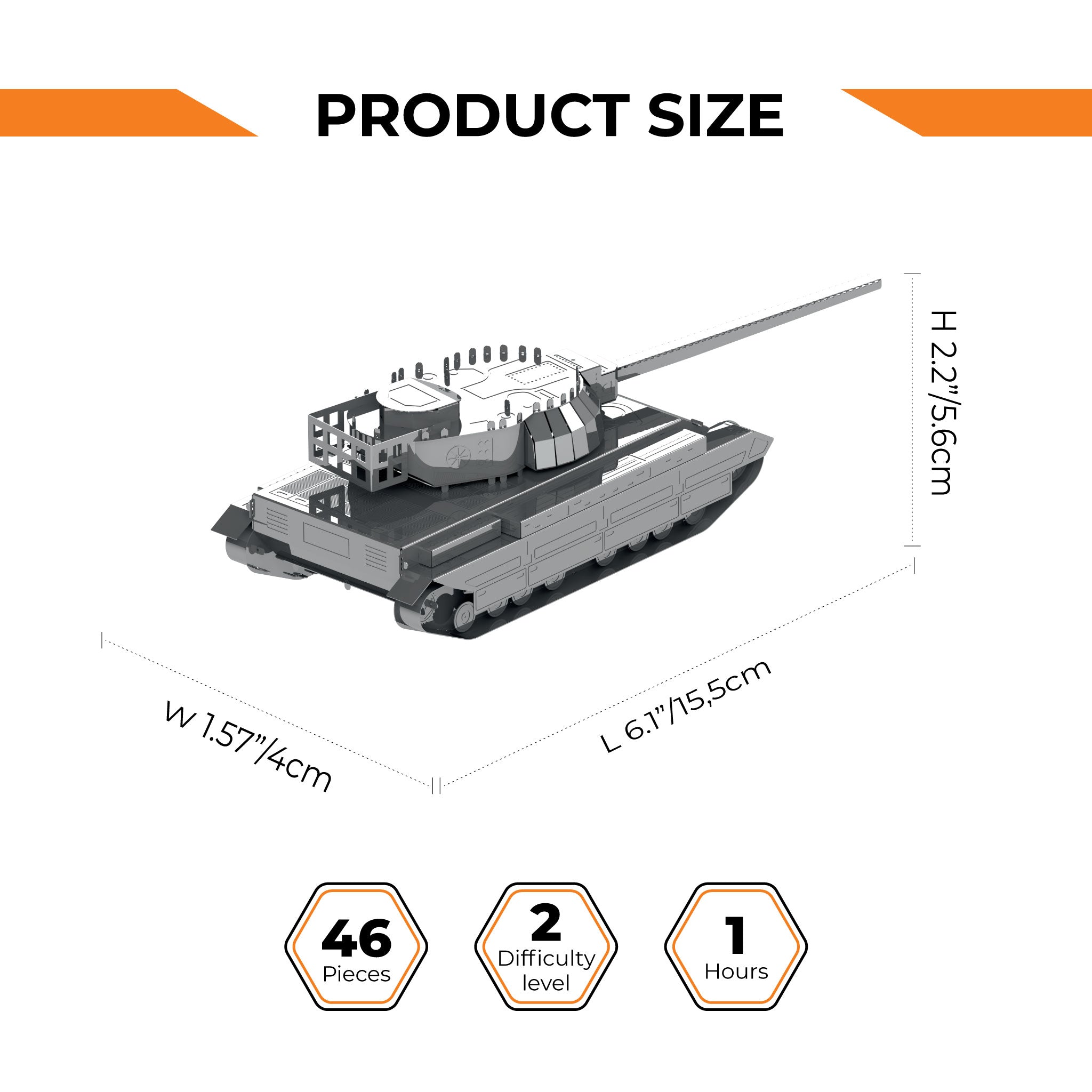 Metal Time Conqueror FV214 British Heavy Tank – DIY Metal Model Kit