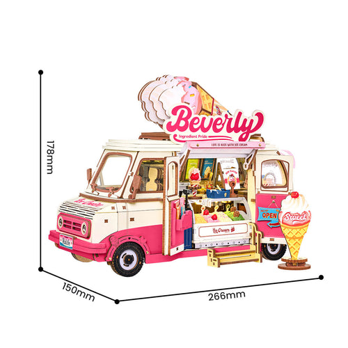Beverly’s Ice Cream Truck – 3D Wooden Puzzle Model Kit