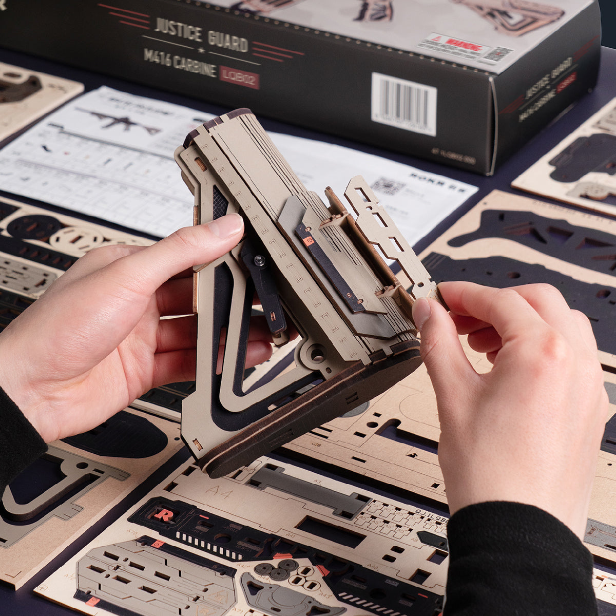 Rokr M416 Carbine – DIY Mechanical Model Kit