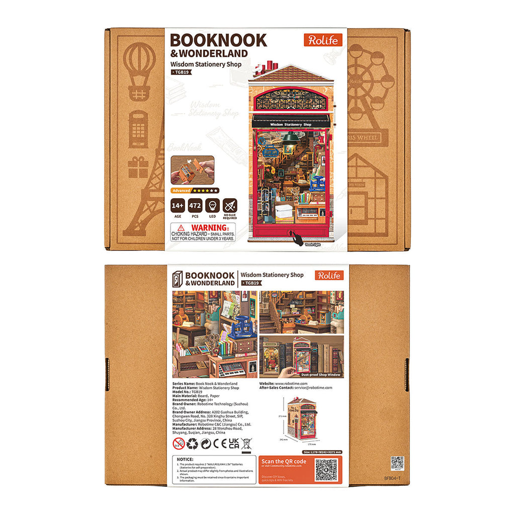 Rolife Wisdom Stationery Shop – DIY Book Nook Kit