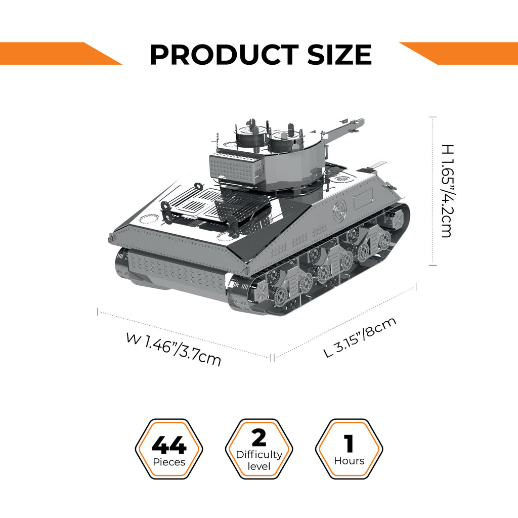 Metal Time M4 Sherman American Tank – DIY Metal Model Kit
