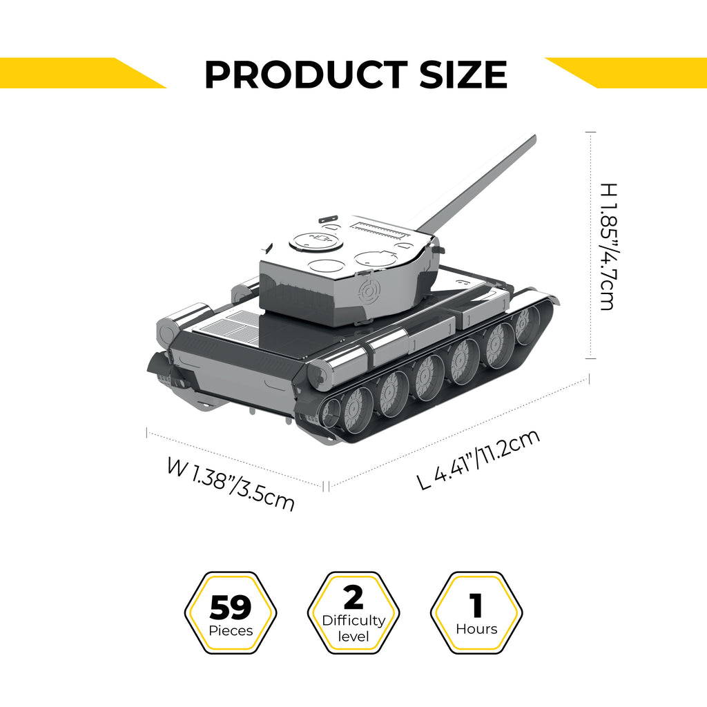 Metal Time T-44 Tank – DIY Metal Model Kit