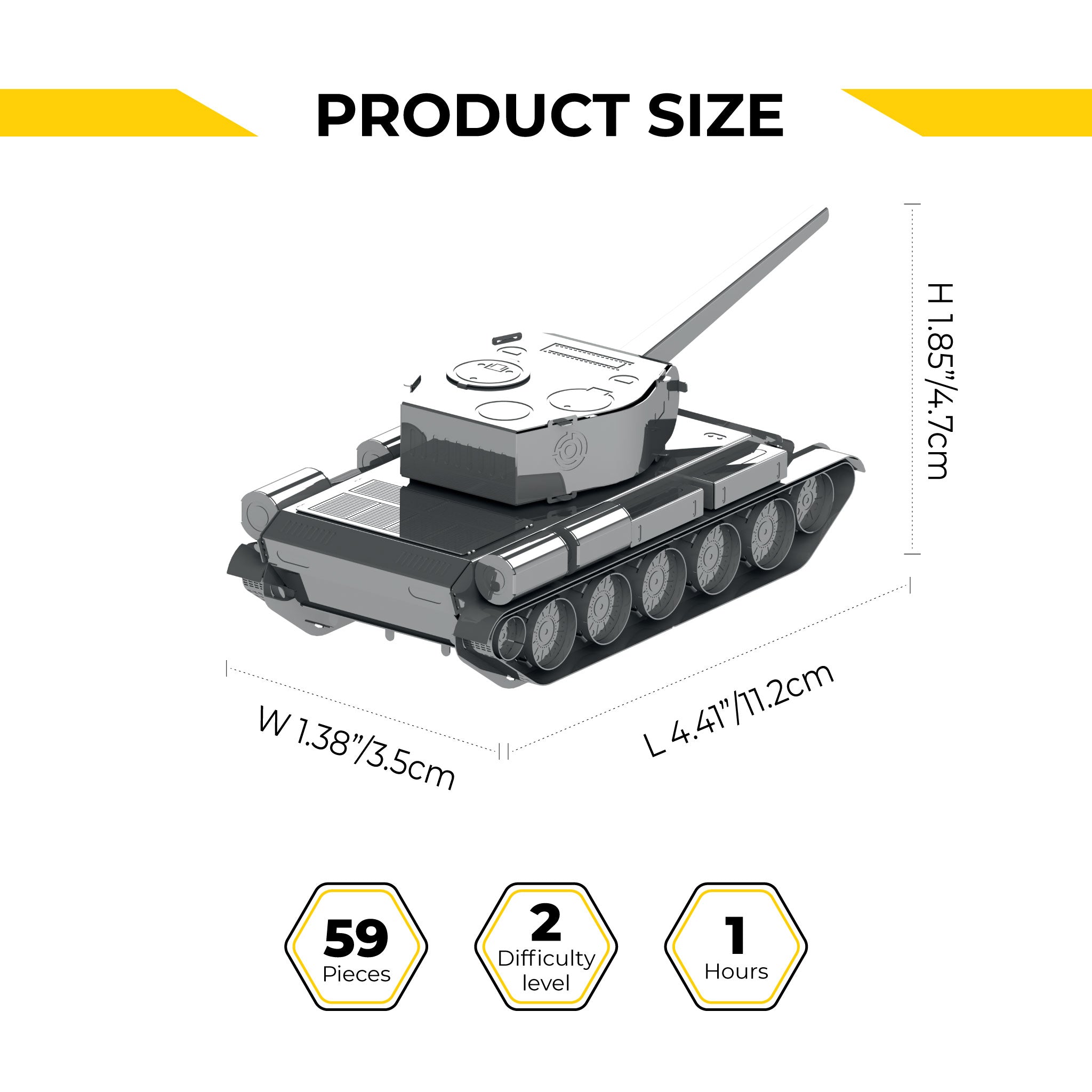 Metal Time T-44 Tank – DIY Metal Model Kit