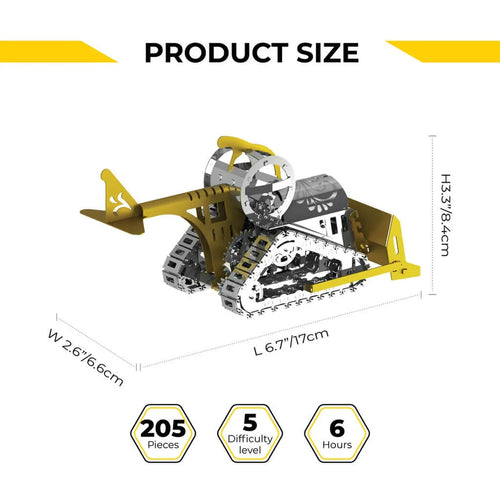 Metal Time Graceful CAT Bulldozer - DIY Metal Model Kit