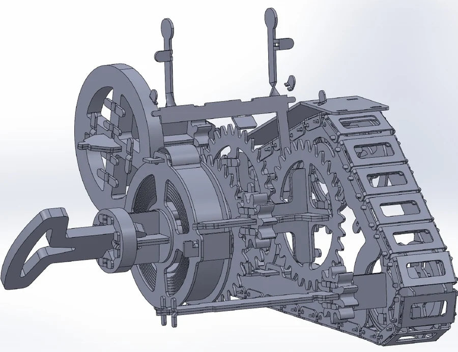 Metal Time Graceful CAT Bulldozer - DIY Metal Model Kit
