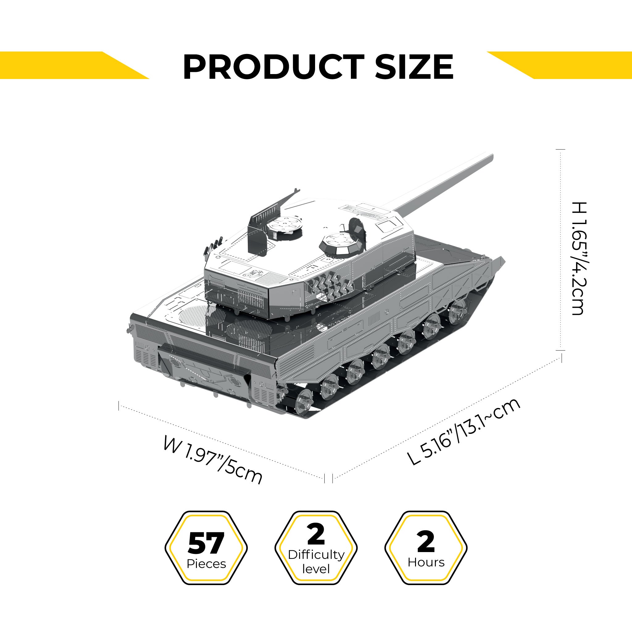 Metal Time Leopard 2 Tank – DIY Metal Model Kit