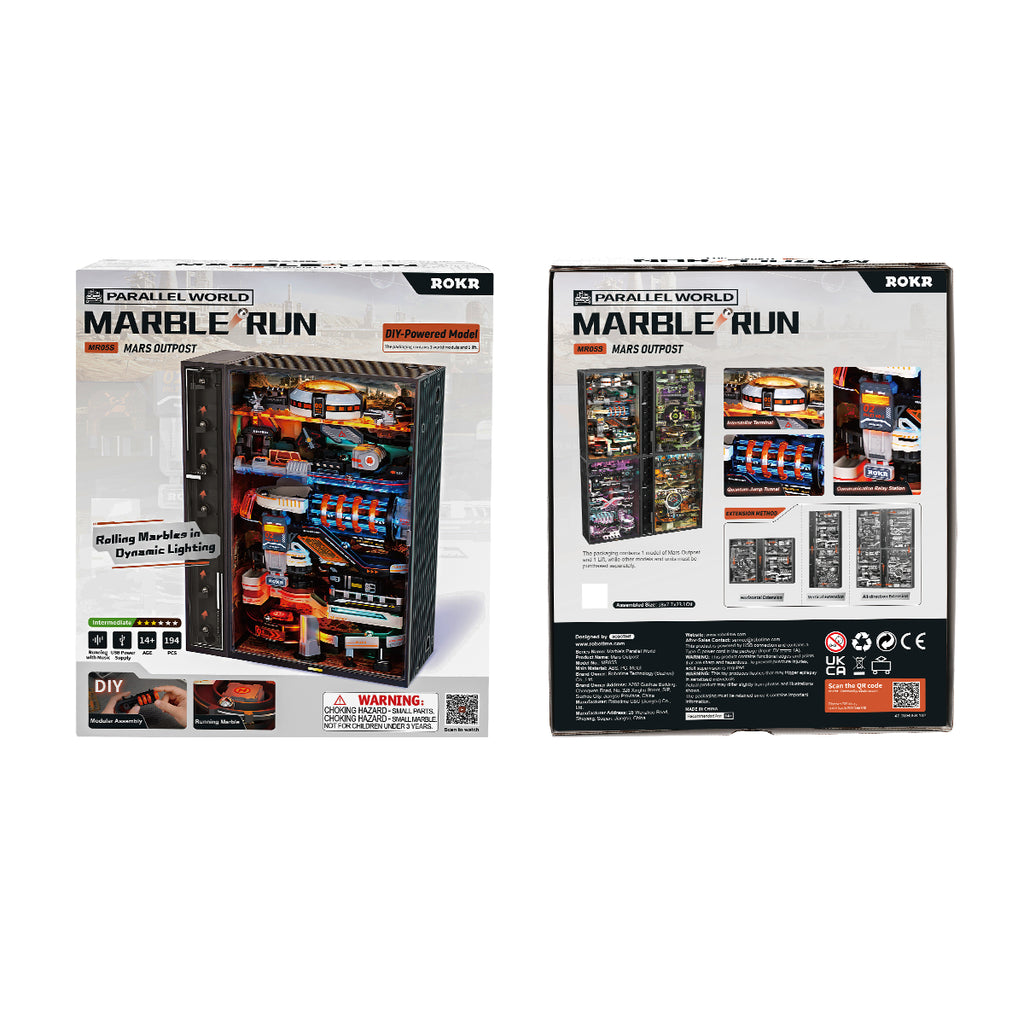 Rokr Mars Outpost Marble Run – DIY Mechanical Model Kit
