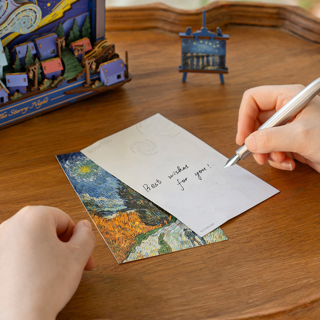Rowood The Starry Night Wall Art – 3D Wooden Puzzle Kit