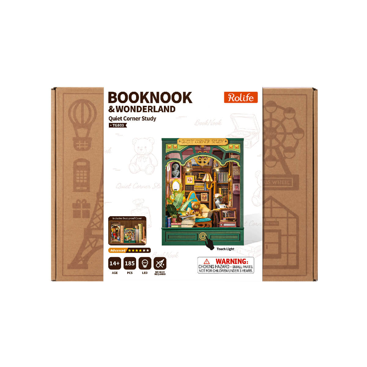 Rolife Quiet Corner Study – DIY Book Nook Kit