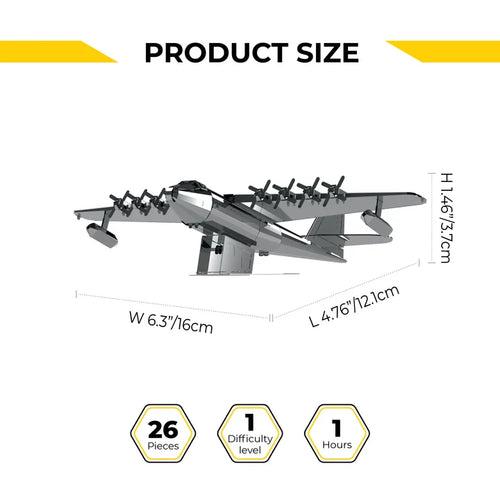 Metal Time Spruce Goose Hughes H-4 Hercules - DIY Metal Model Kit