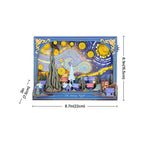 Rowood The Starry Night Wall Art – 3D Wooden Puzzle Kit