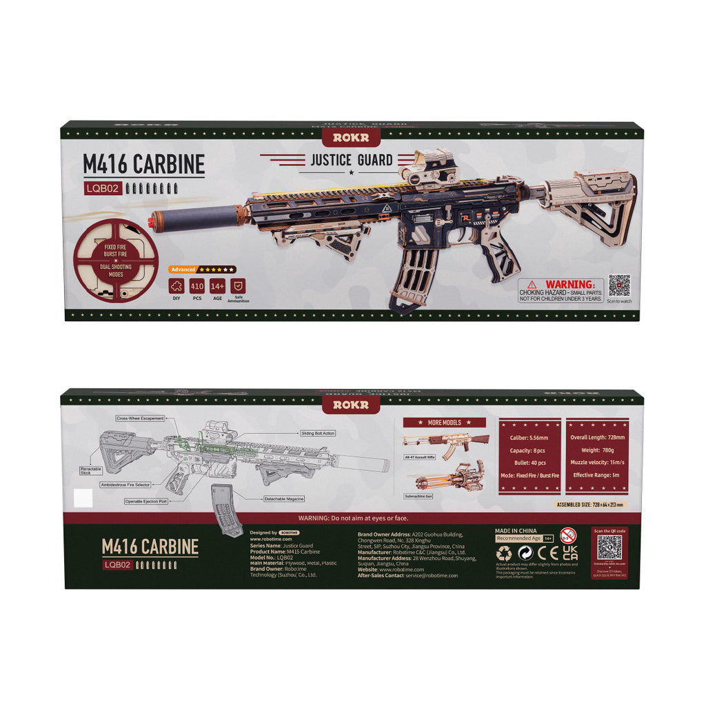 Rokr M416 Carbine – DIY Mechanical Model Kit