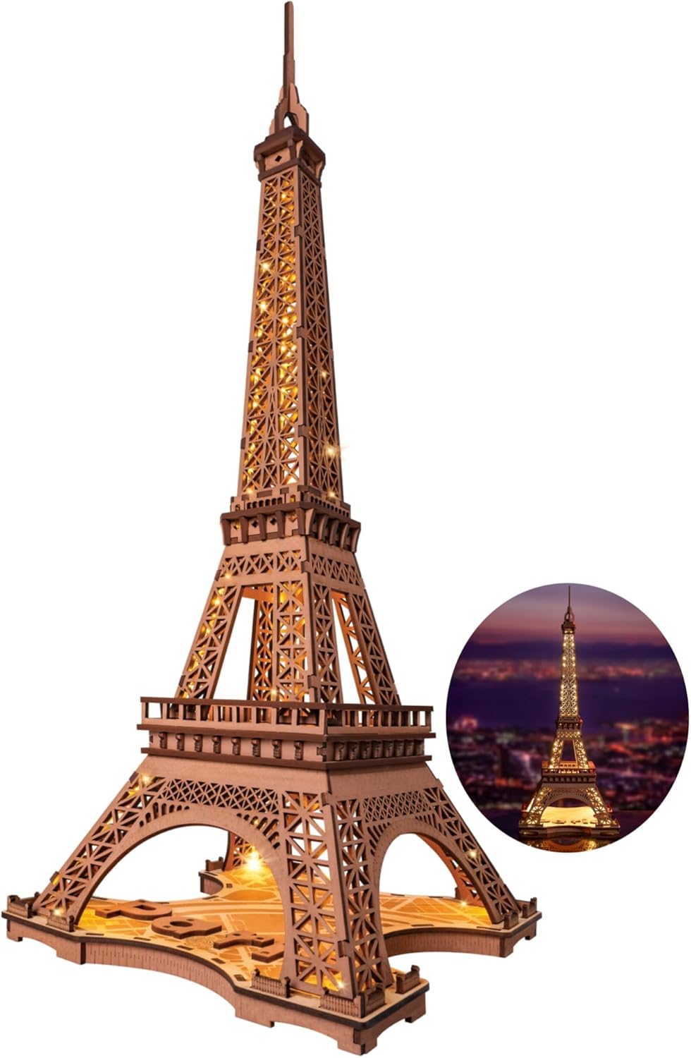 Eiffel Tower Night – Wooden Model Kit