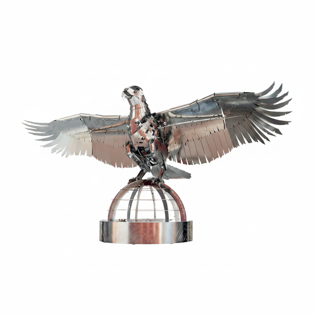 Unity Wings Silver Armor Eagle - DIY Metal Model Kit