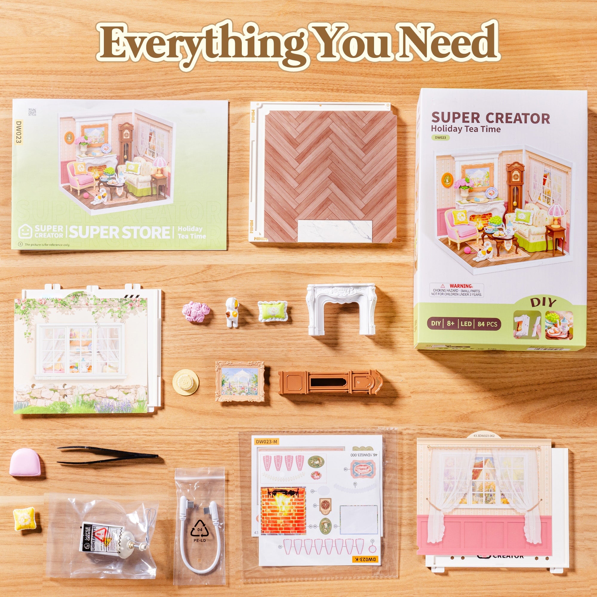 Countryside Mini House Collection – DIY Miniature House Kit (3 Designs)