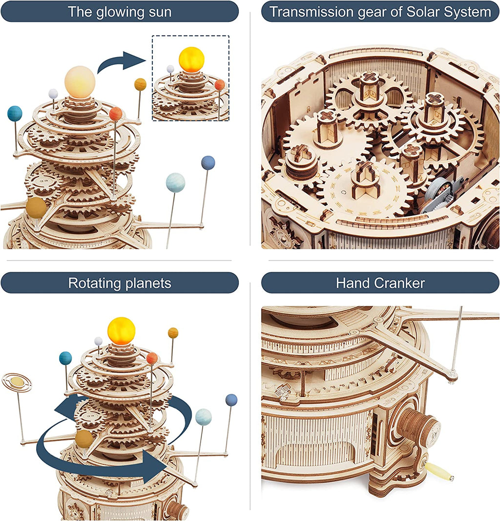 Mechanical Orrery – 3D Wooden Model Kit