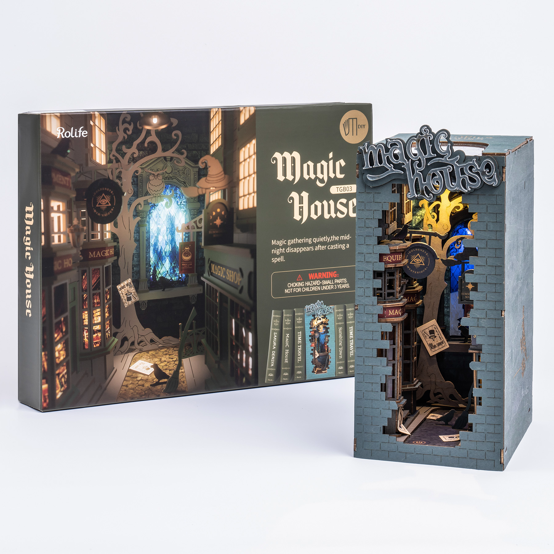 Book Nook Library Series – DIY Miniature Kit (4 Styles)