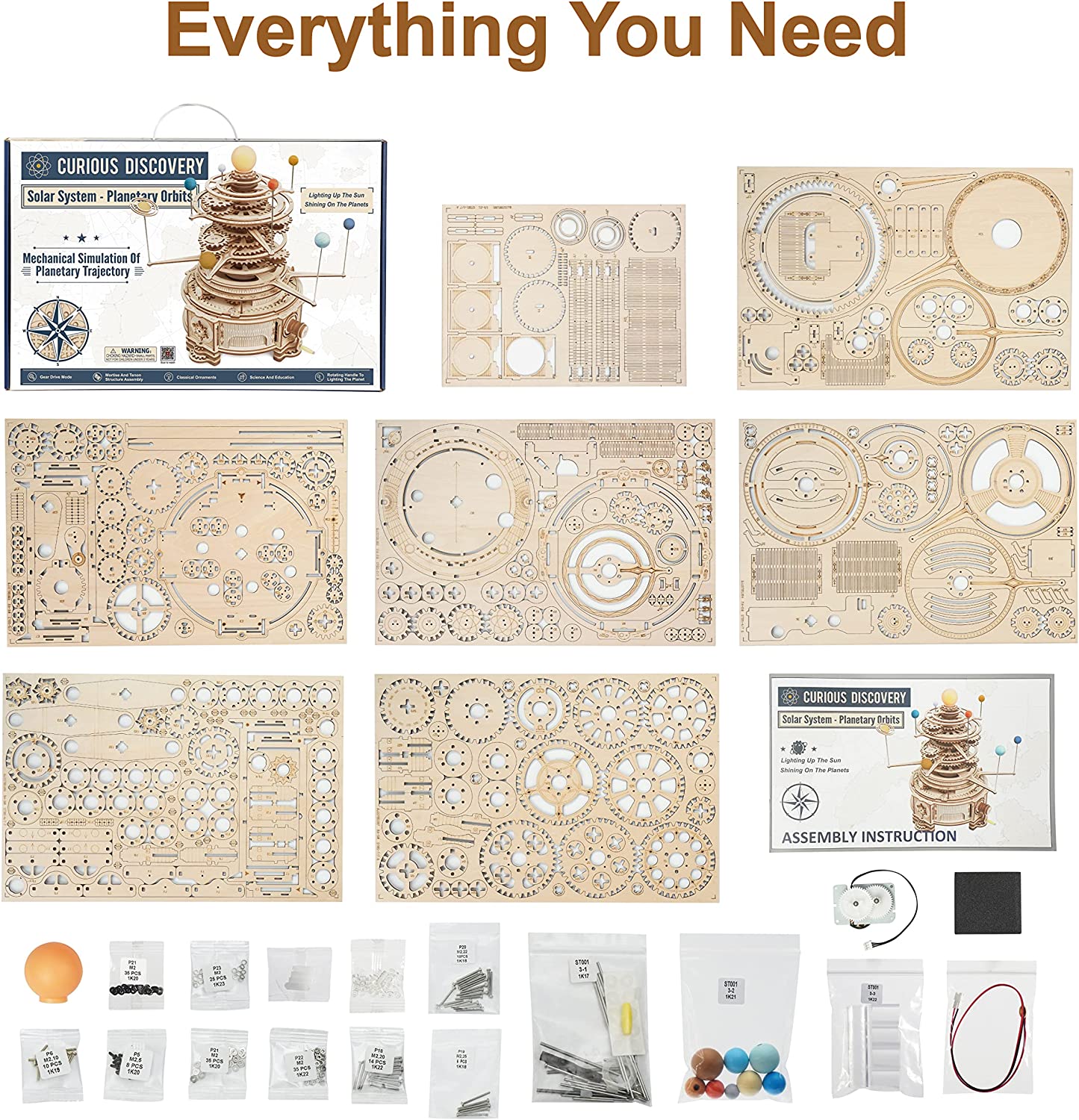 Mechanical Orrery – 3D Wooden Model Kit