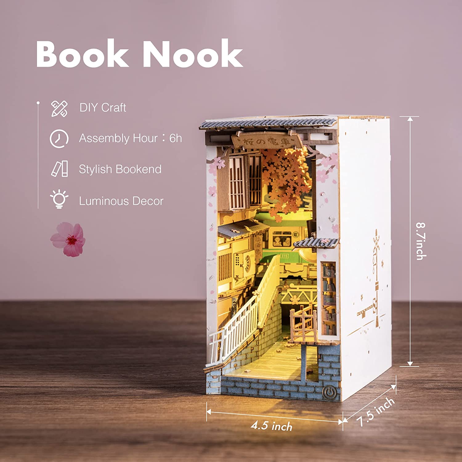 Book Nook Library Series – DIY Miniature Kit (4 Styles)