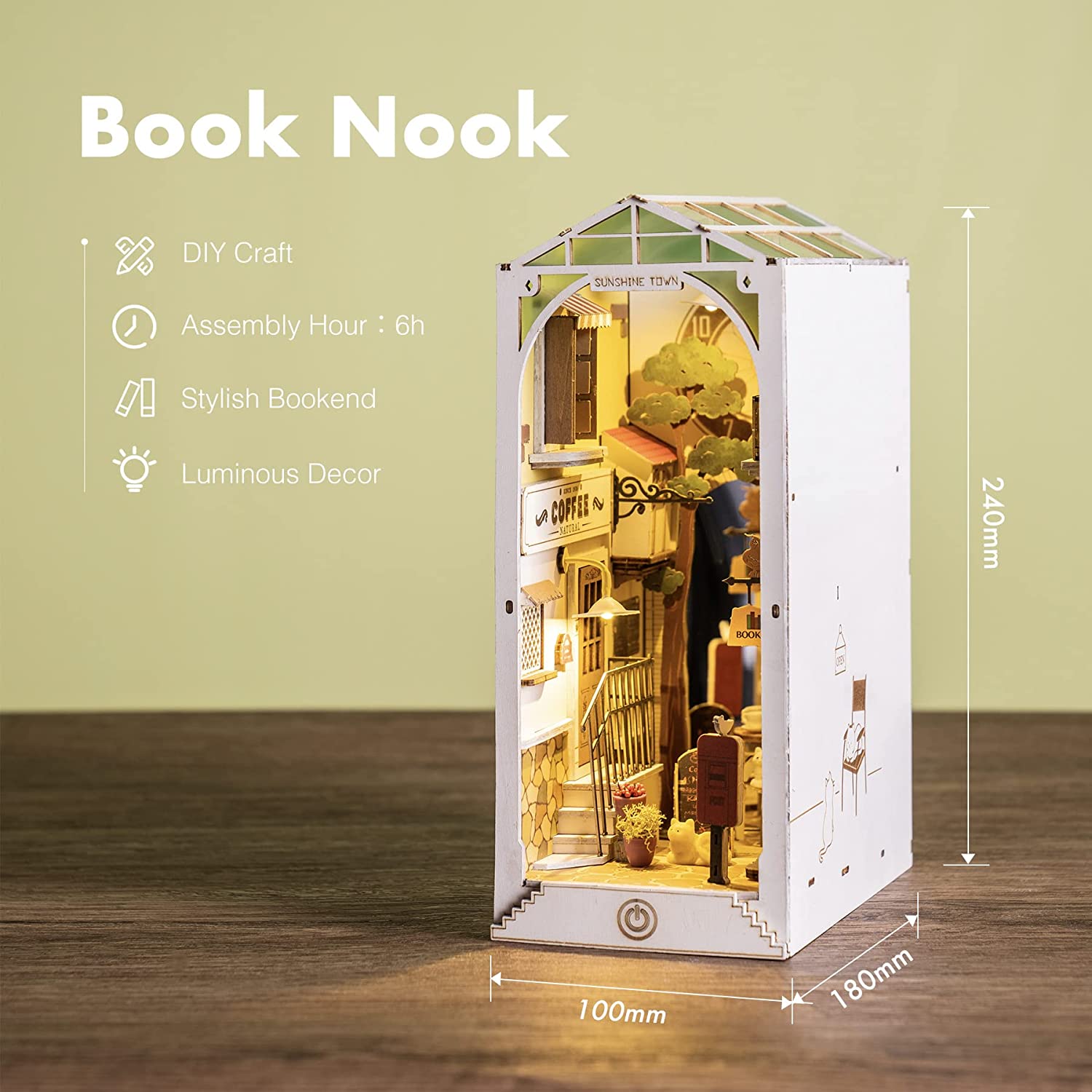 Book Nook Library Series – DIY Miniature Kit (4 Styles)