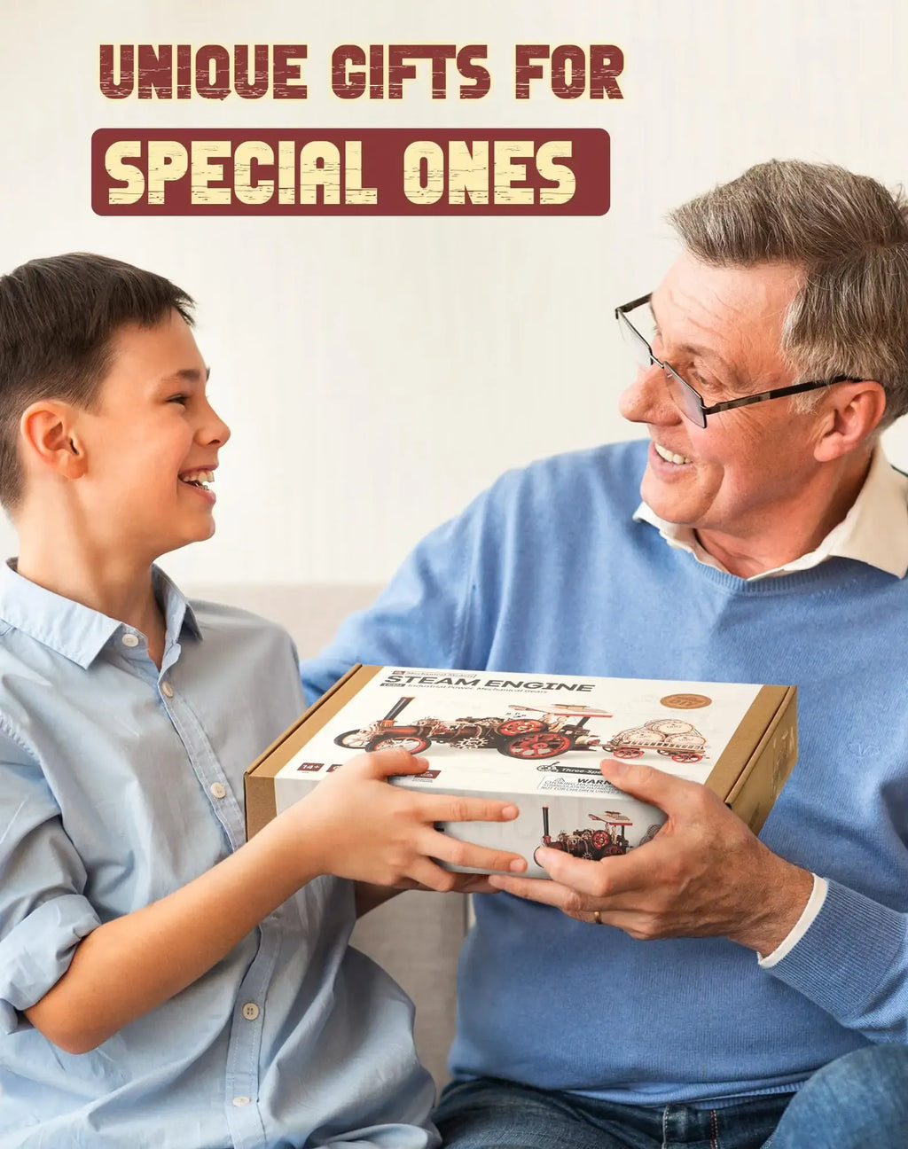 Steam Engine Car – DIY Mechanical Model Kit