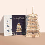 Five-Storied Pagoda – 3D Wooden Model Kit