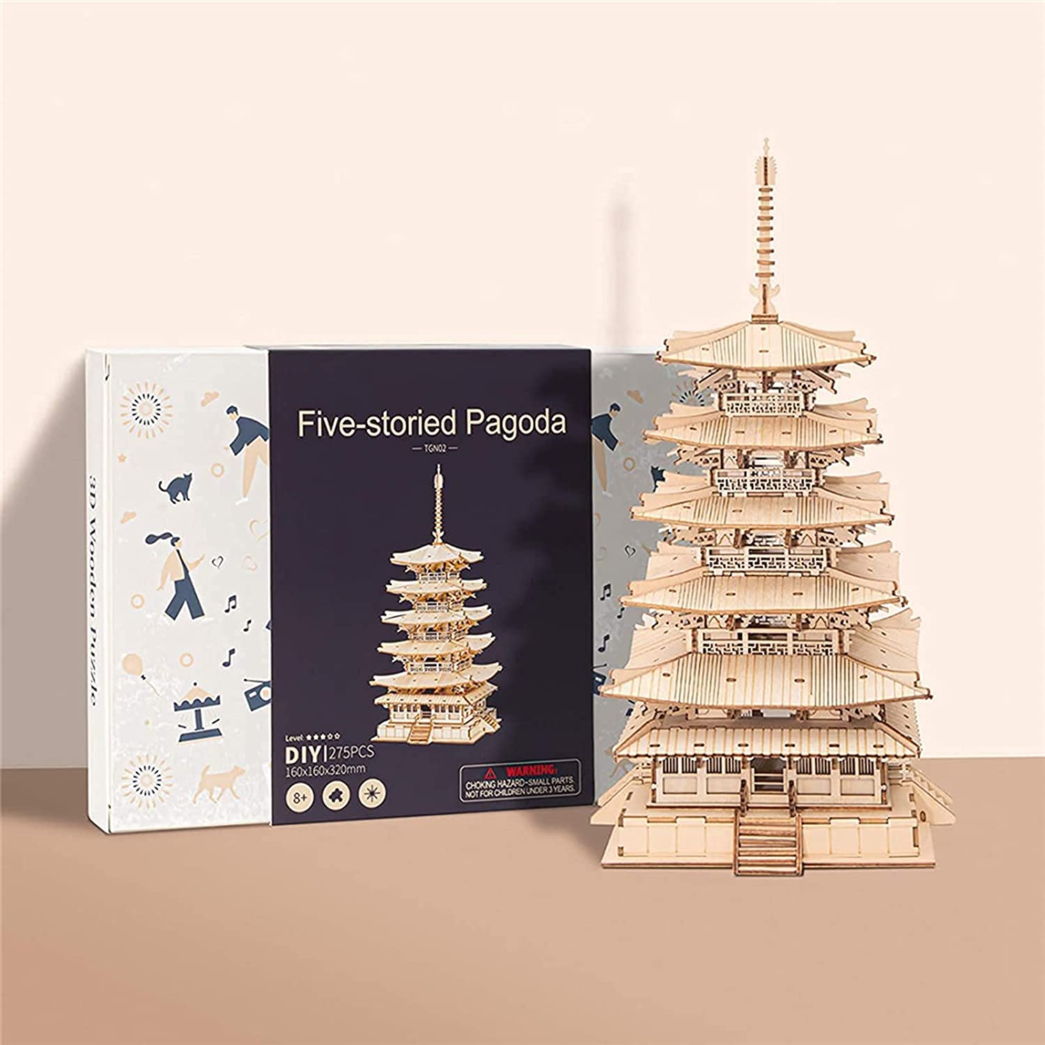Five-Storied Pagoda – 3D Wooden Model Kit