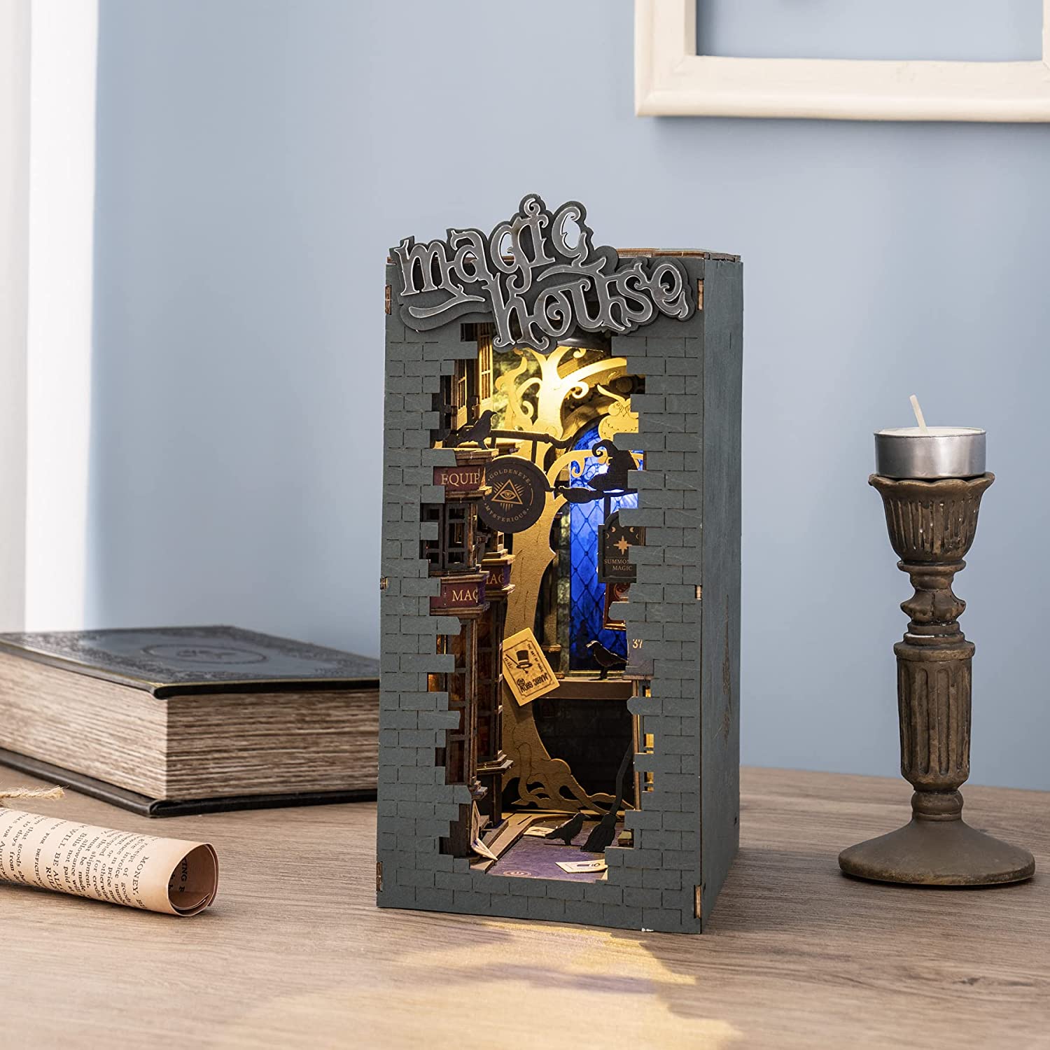 Book Nook Library Series – DIY Miniature Kit (7 Styles)