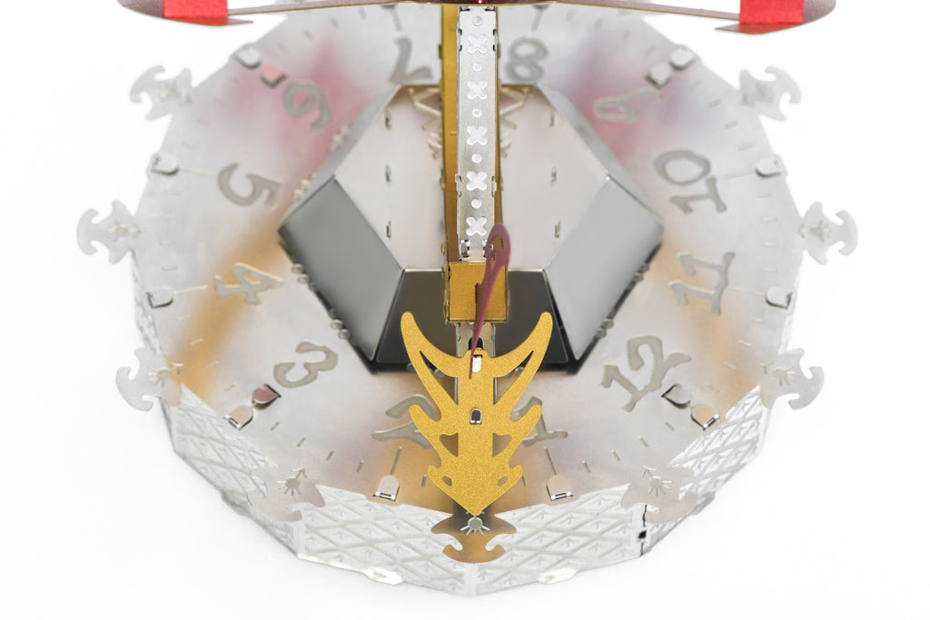Metal Time Sun Chaser Dragon Style Desk Clock - DIY Metal Model Kit
