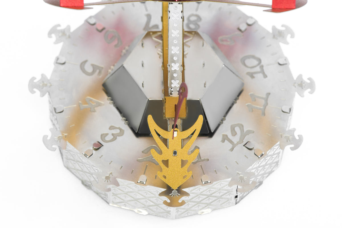 Metal Time Sun Chaser Dragon Style Desk Clock - DIY Metal Model Kit