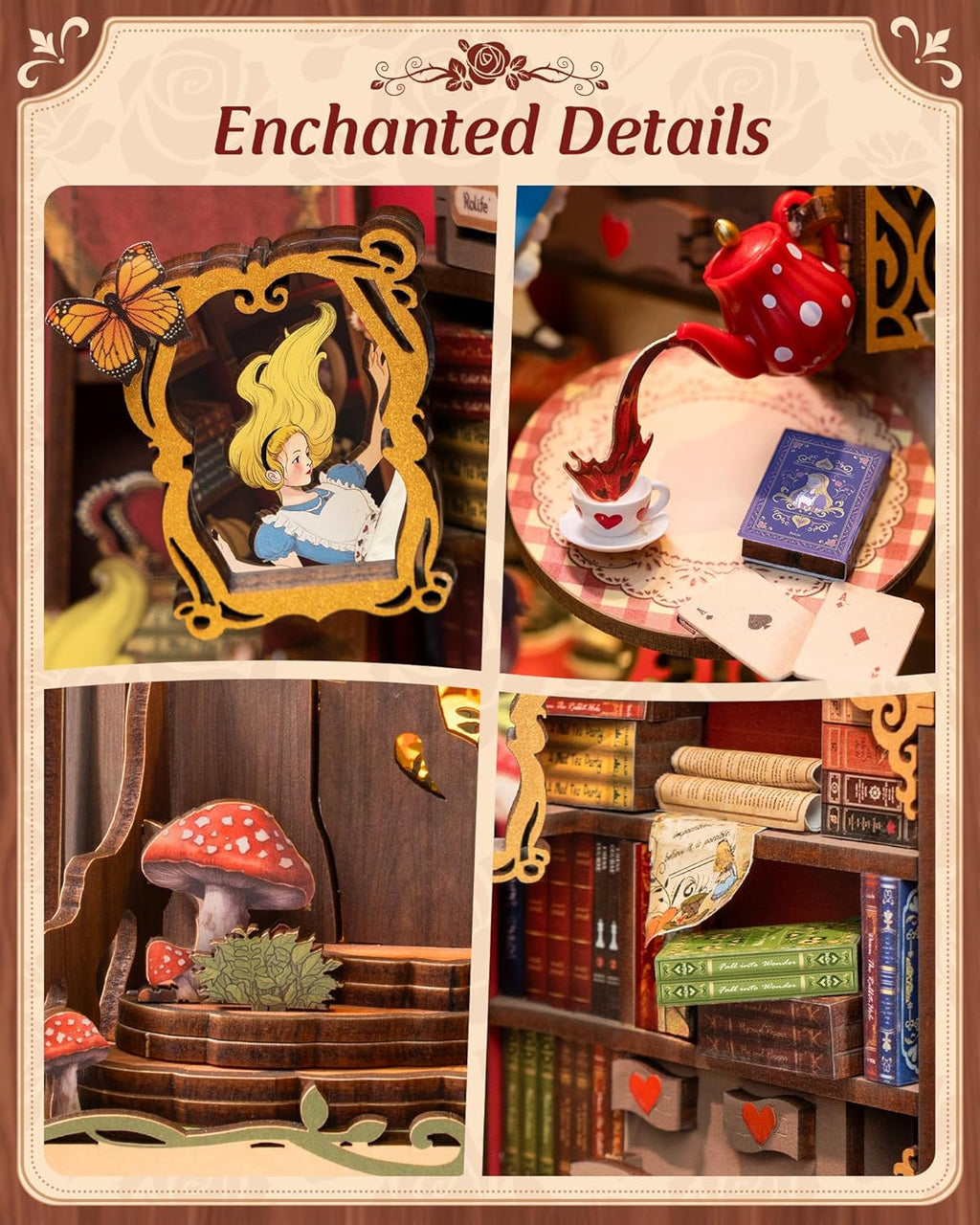 Wonderland Tree Book Nook – DIY Model Kit