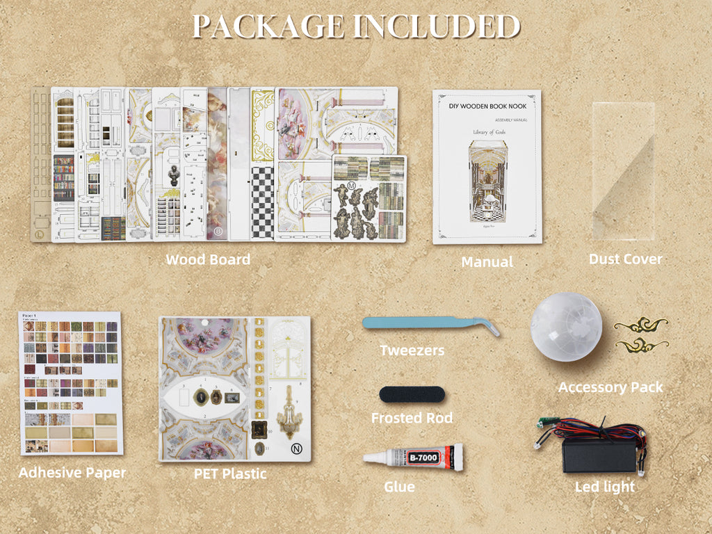 The Library of Gods - DIY Book Nook Kit