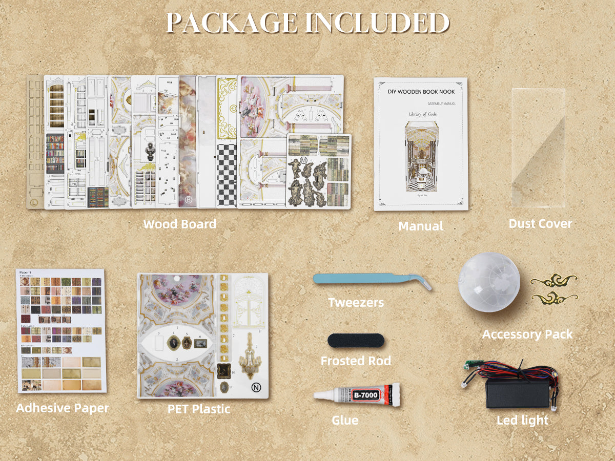 The Library of Gods - DIY Book Nook Kit