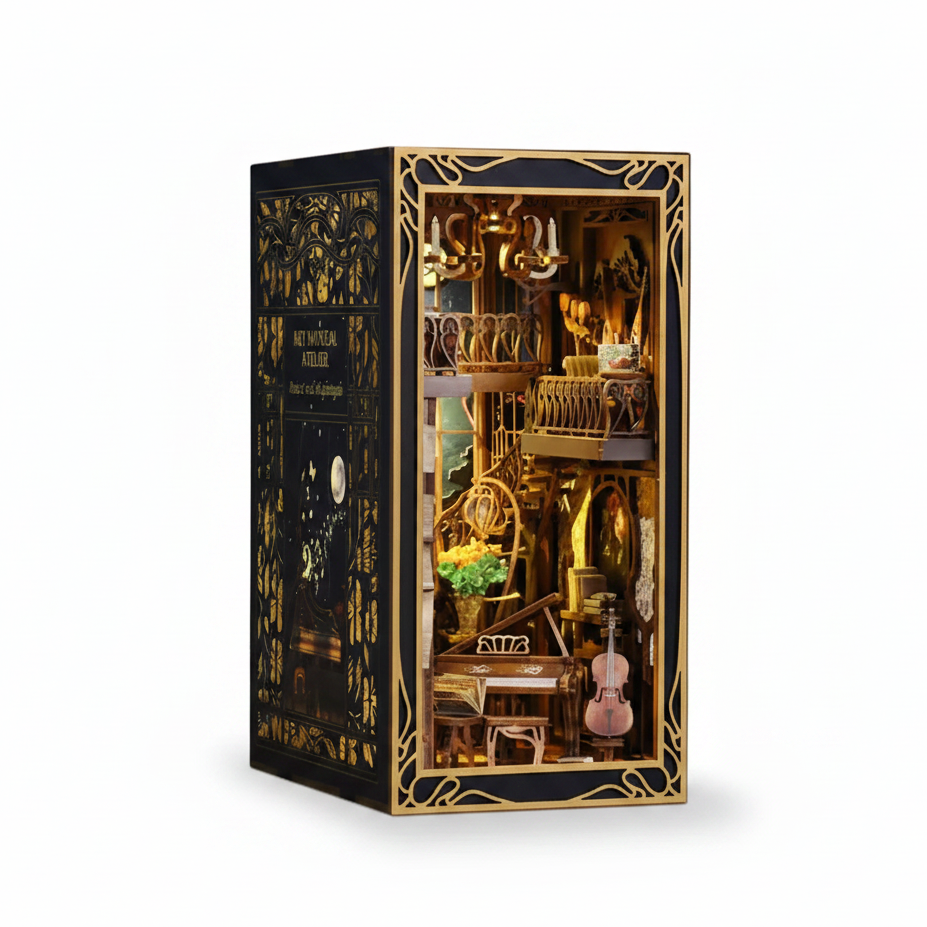 Pianist with Nightingale - DIY Book Nook Kit