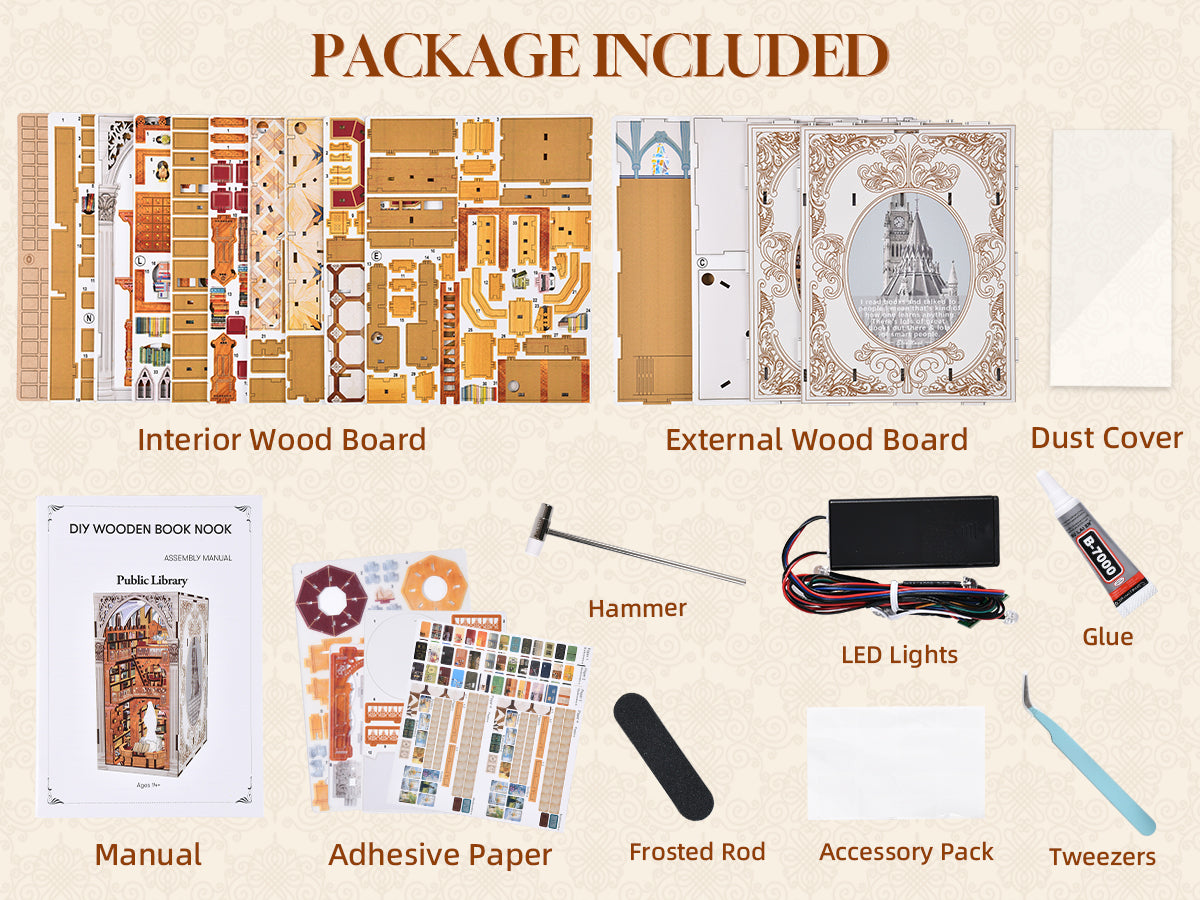 Public Library - DIY Book Nook Kit