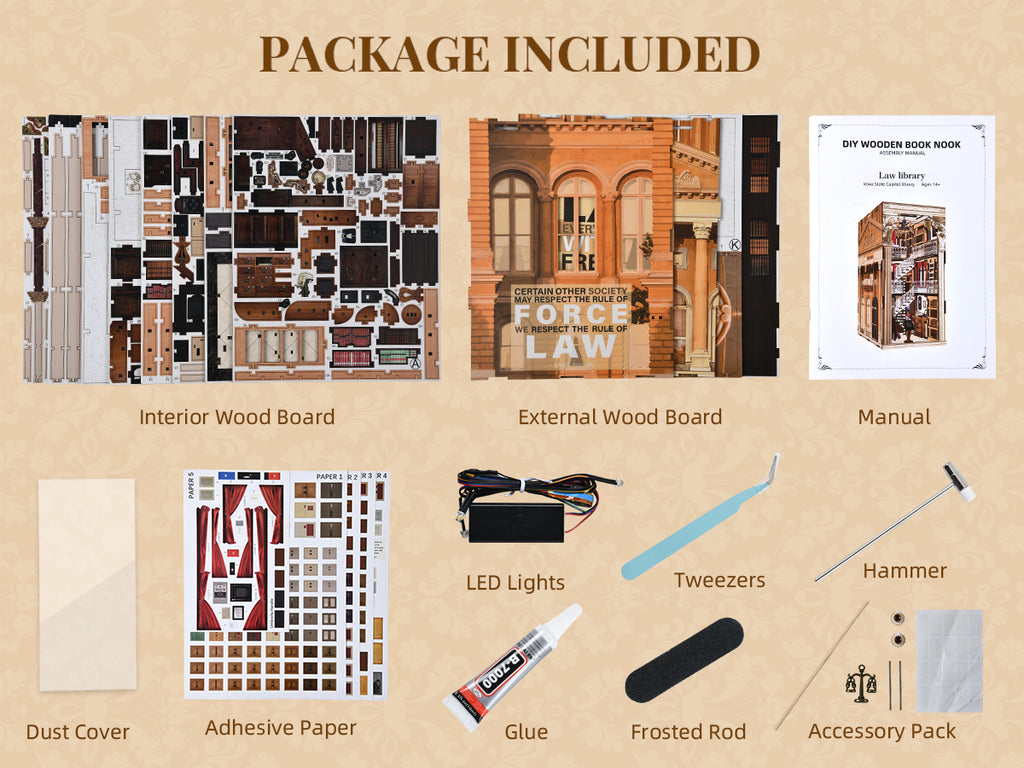 Law Library - DIY Book Nook Kit