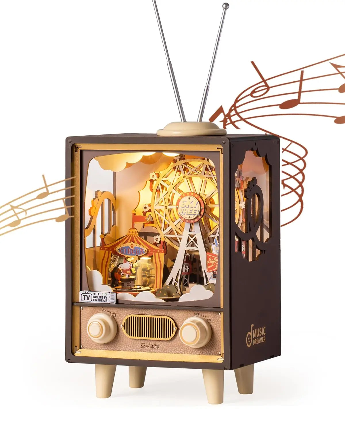 Sunset Carnival – Wooden Music Box Model Kit