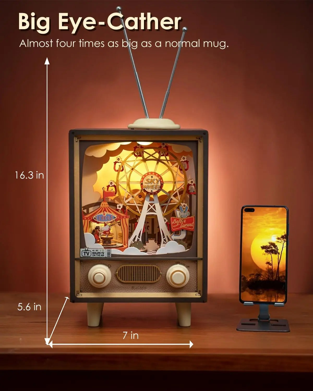 Sunset Carnival – Wooden Music Box Model Kit