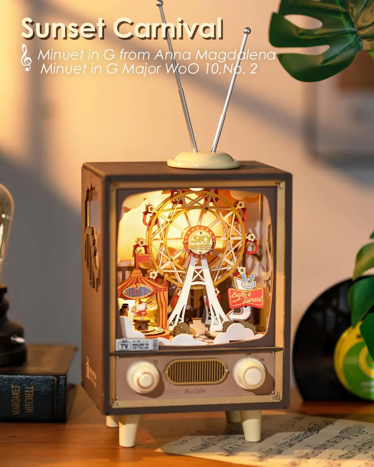 Sunset Carnival – Wooden Music Box Model Kit