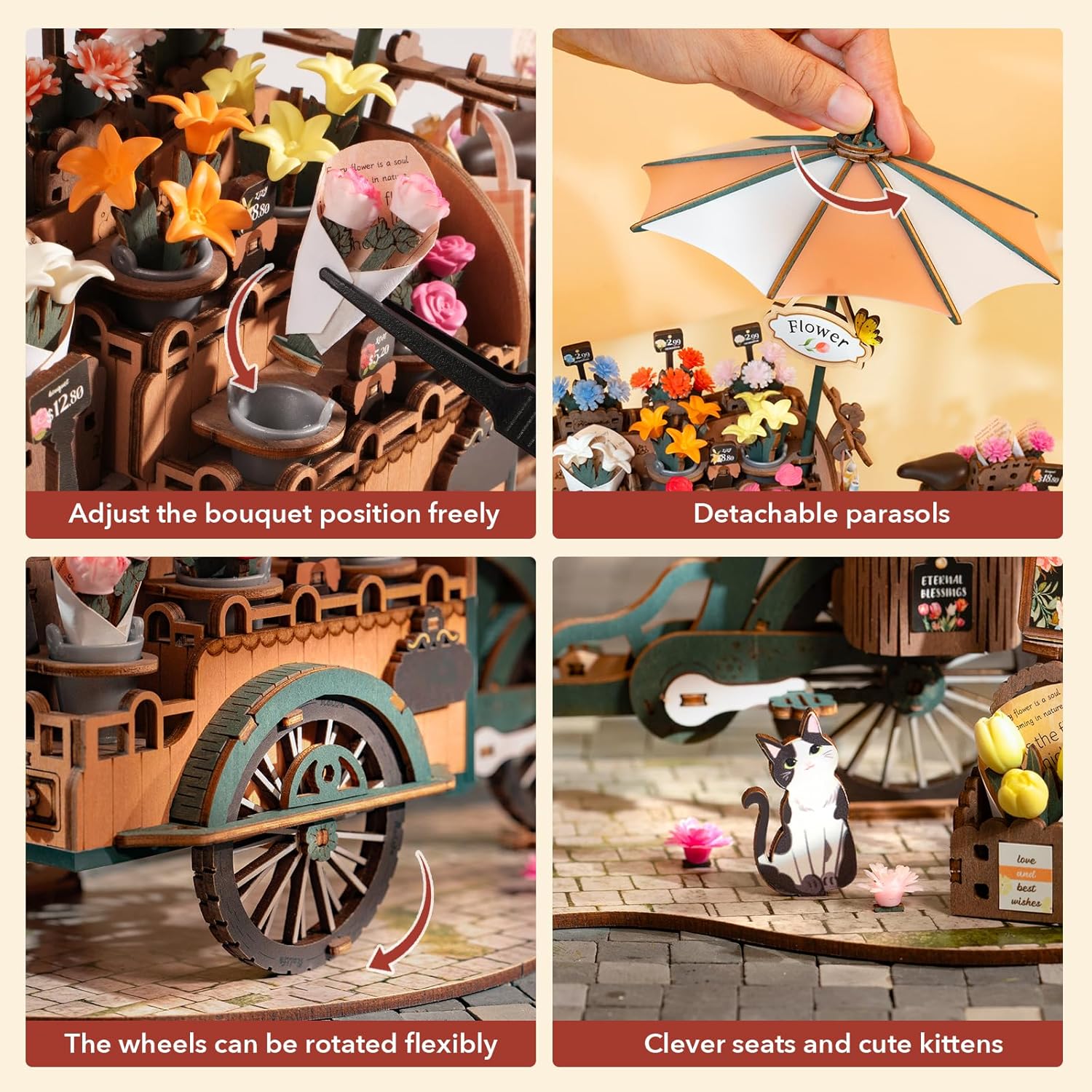 Blossom Cart – Wooden Model Kit