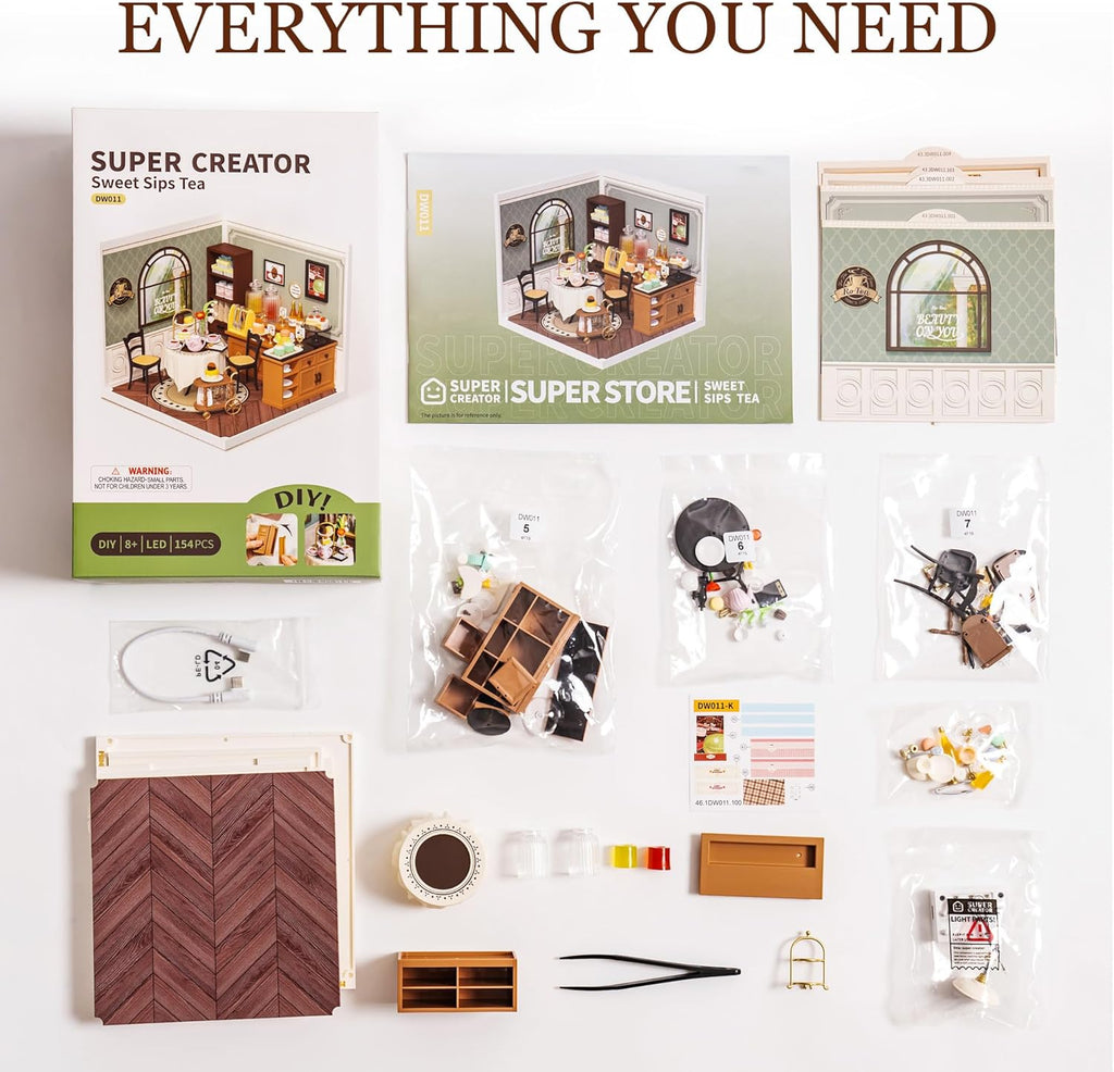 Tea House – DIY Miniature House Kit