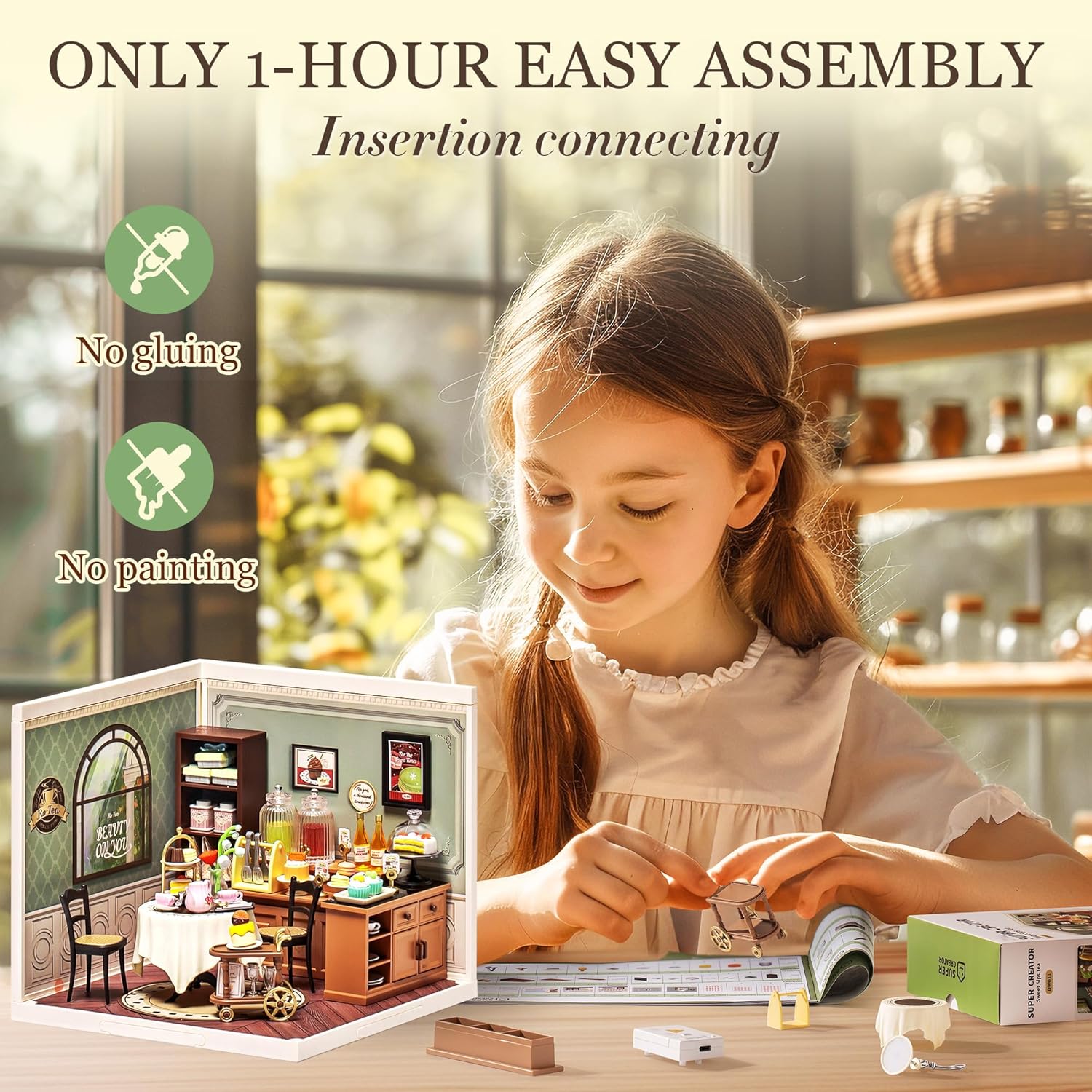 Tea House – DIY Miniature House Kit