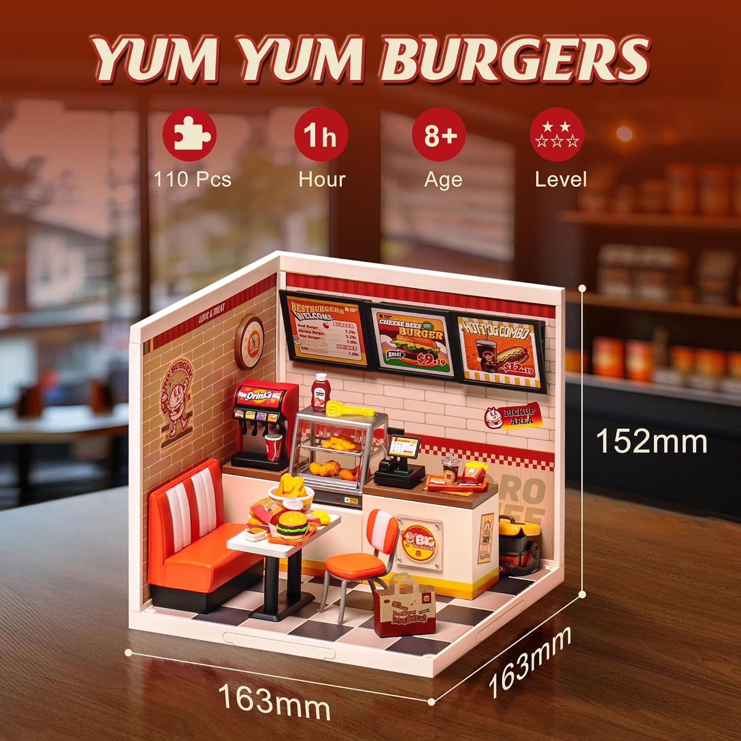 Yum Yum Burgers – DIY Miniature House Kit