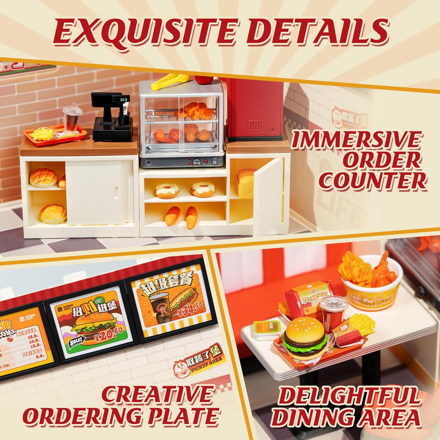 Yum Yum Burgers – DIY Miniature House Kit